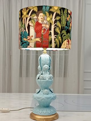 Lámpara mesa cerámica Manises Frida Kahlo