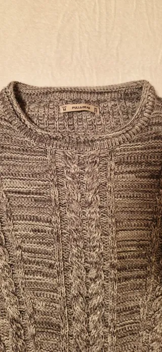 Jersey Pull&Bear gris mujer Talla M