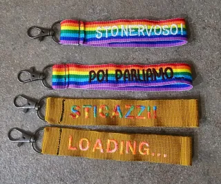 Portachiavi ricamato personalizzabile