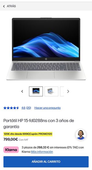 Ordenador Portátil HP i7 13ª Gen 16GB RAM