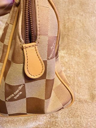 Bolso Pierre Cardin Cuadros Beige/Marrón