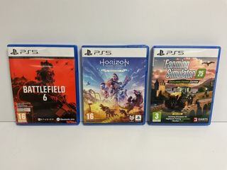 3 Juegos PS5: Battlefield 6 DLC, Horizon, Farming.