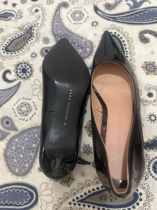 Zapatos de tacón Zara negros talla 41
