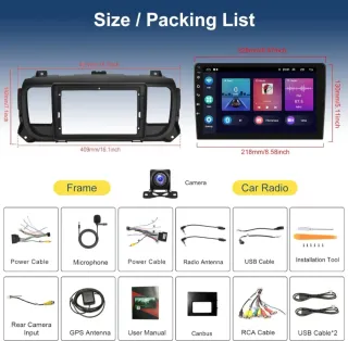 Pantalla Carplay para Peugeot/Toyota Citroën nuevo