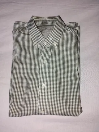 Camisa Mango Cuadros Verde Talla M
