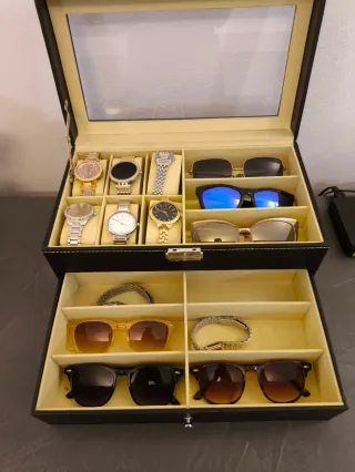 Scatola porta orologi e occhiali