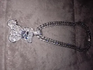 Reloj y cadena cubana diamantes reales