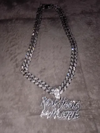 Reloj y cadena cubana diamantes reales