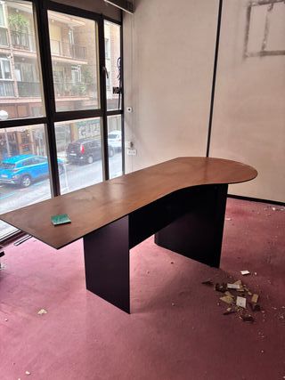 Mesa de despacho vintage madera natural