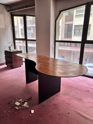 Mesa de despacho vintage madera natural