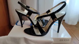 Sandali Guess neri donna tacco alto
