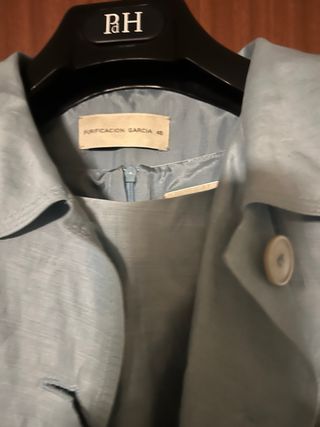 Traje sedaPurificación García: Vestido y Chaqueta