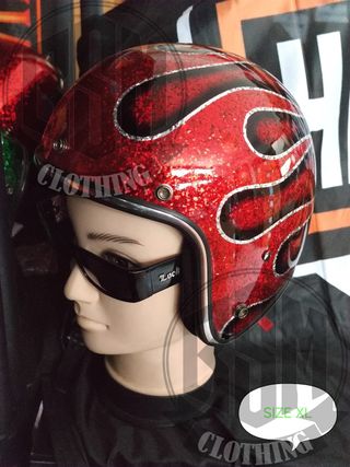 Casco flames red XL