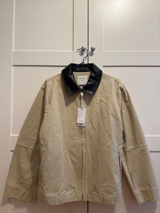 Chaqueta Mango Beige Negra Talla S Nueva