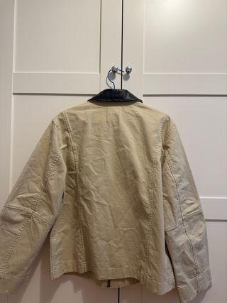 Chaqueta Mango Beige Negra Talla S Nueva