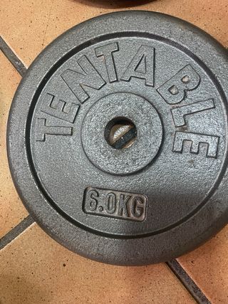 Mancuernas y discos gimnasio