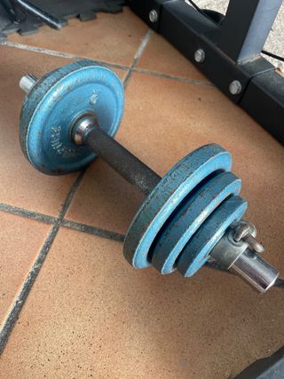 Mancuernas y discos gimnasio