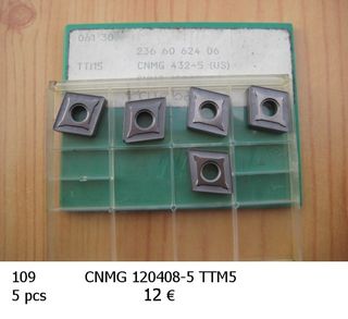 Insertos CNMG Widia, Kennametal, Walter, Carboloy