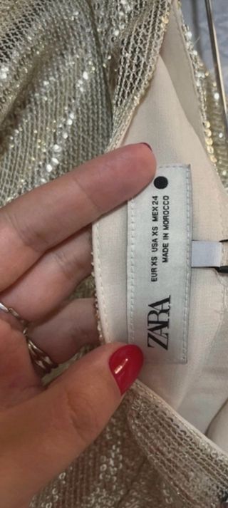 Falda larga de lentejuelas