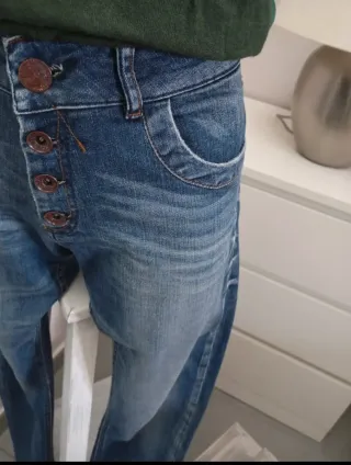 Jeans vintage Pimkie Denim Life vita alta bottoni