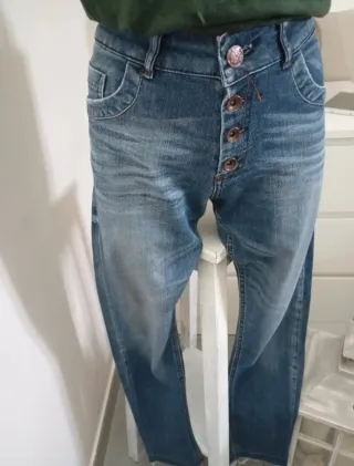 Jeans vintage Pimkie Denim Life vita alta bottoni