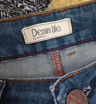Jeans vintage Pimkie Denim Life vita alta bottoni