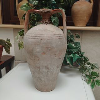 Antica anfora siciliana vaso terracotta giara '800
