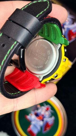 Casio G-Shock DW-6400 Rasta Gundam Custom