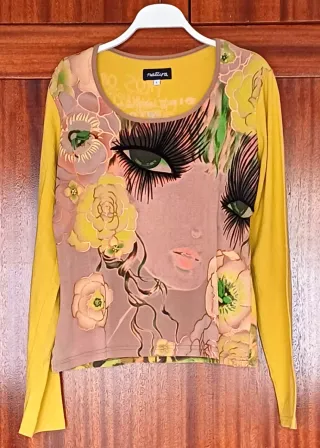 Camicie L Desigual blu e Natura gialla