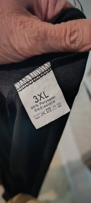 Maglia pizzo nera taglia XXXL