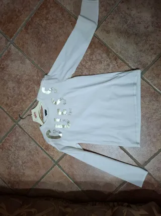 Maglietta Guess bianca manica lunga