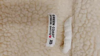 Chaqueta pana forro pelo beige/blanco T.XS