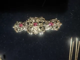 Aderezo Fallera Plata y Rosa