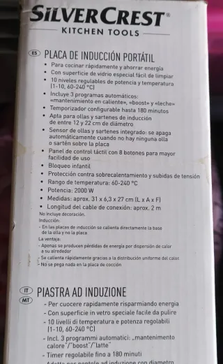 Placa Inducción Portátil SilverCrest