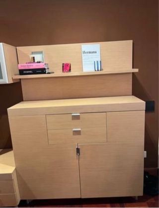 Mueble TV madera y cristal