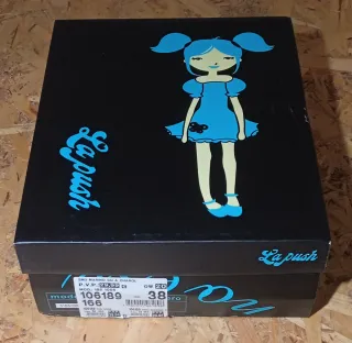 Zapatos Oxford La Push Cuña T.38 Azul Charol