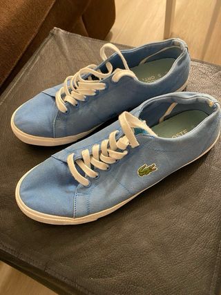 Zapatillas Lacoste Mujer Azul Claro