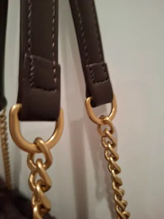 Bolso Zara efecto piel marrón