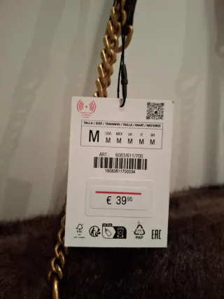 Bolso Zara efecto piel marrón