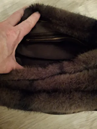 Bolso Zara efecto piel marrón