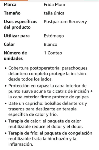 Frida Mom Banda faja Recuperación Cesárea