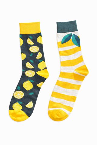 Calcetines amarillo limo unisex talla única Nuevos