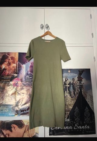 Vestido verde de manga corta