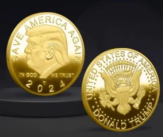 Moneda Chapada Oro Trump Save America