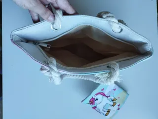 Bolso y monedero niña unicornio