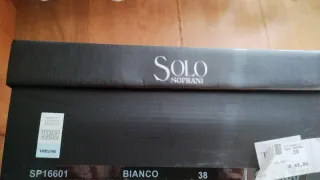 Sandali donna Solo Soprani bianchi oro