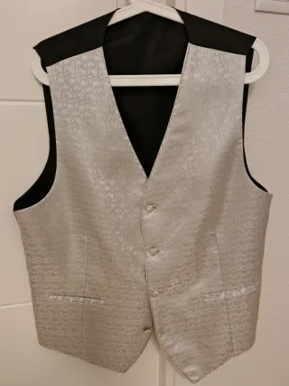 Traje de fiesta/evento negro y gris