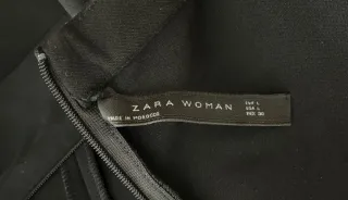 Vestido Zara Negro Elegante Talla L