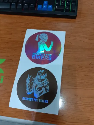Pegatinas Holográficas Respect for Bikers