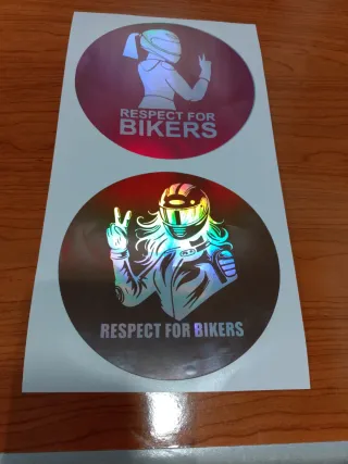 Pegatinas Holográficas Respect for Bikers